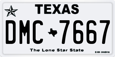 TX license plate DMC7667