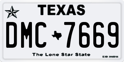 TX license plate DMC7669