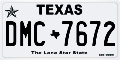 TX license plate DMC7672
