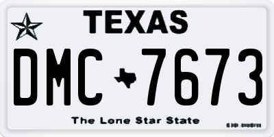 TX license plate DMC7673