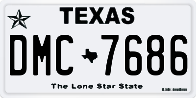 TX license plate DMC7686
