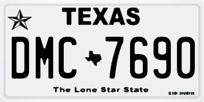 TX license plate DMC7690