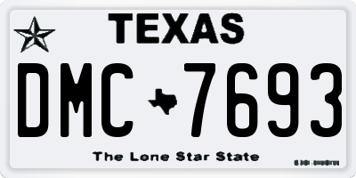 TX license plate DMC7693