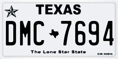 TX license plate DMC7694