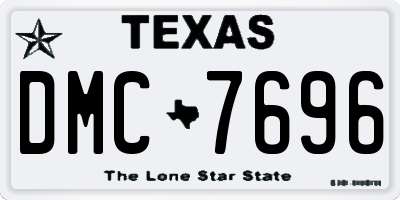 TX license plate DMC7696