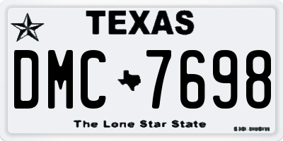 TX license plate DMC7698