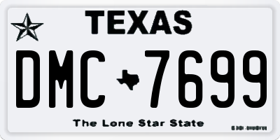TX license plate DMC7699
