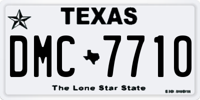 TX license plate DMC7710