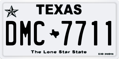 TX license plate DMC7711
