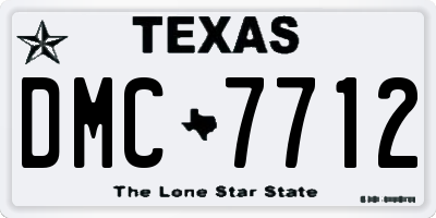TX license plate DMC7712