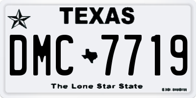 TX license plate DMC7719