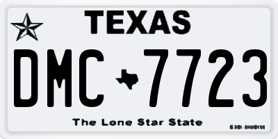 TX license plate DMC7723