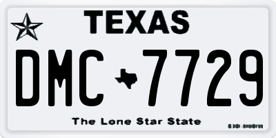 TX license plate DMC7729