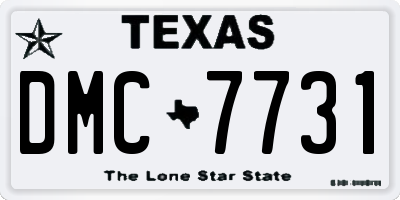 TX license plate DMC7731