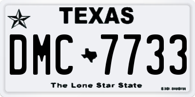 TX license plate DMC7733