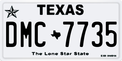 TX license plate DMC7735