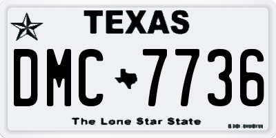 TX license plate DMC7736