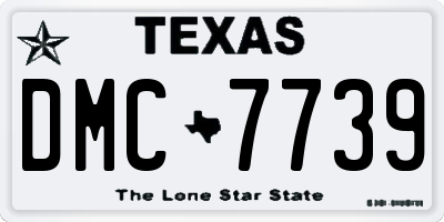 TX license plate DMC7739