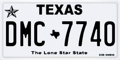 TX license plate DMC7740