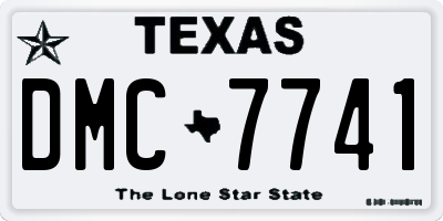 TX license plate DMC7741