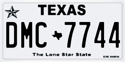 TX license plate DMC7744