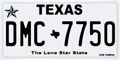 TX license plate DMC7750