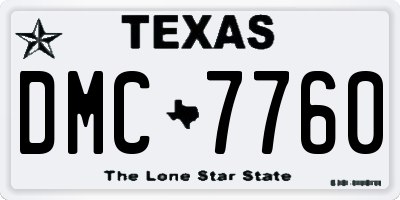TX license plate DMC7760