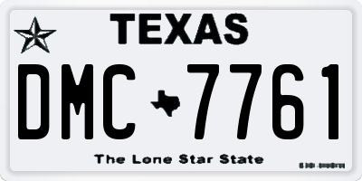 TX license plate DMC7761