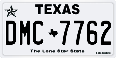 TX license plate DMC7762