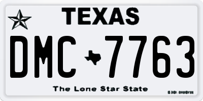 TX license plate DMC7763