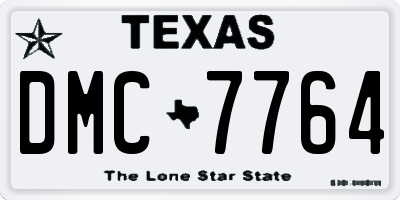 TX license plate DMC7764