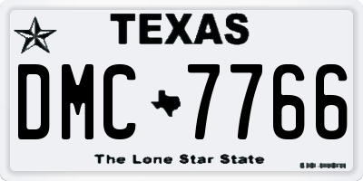 TX license plate DMC7766