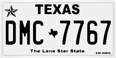 TX license plate DMC7767