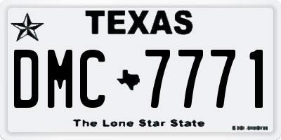 TX license plate DMC7771