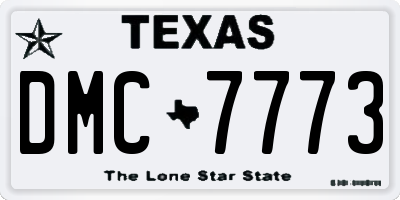 TX license plate DMC7773