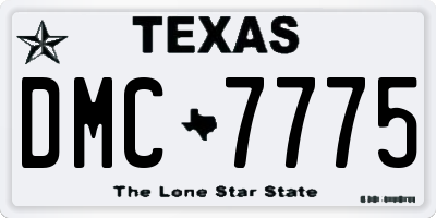 TX license plate DMC7775