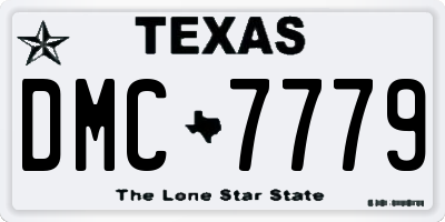 TX license plate DMC7779