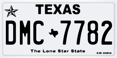TX license plate DMC7782