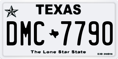 TX license plate DMC7790