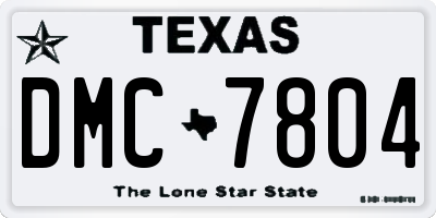 TX license plate DMC7804