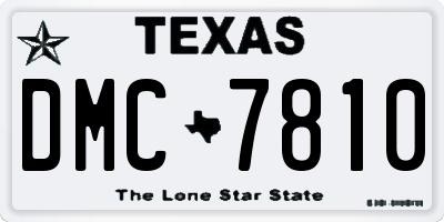 TX license plate DMC7810