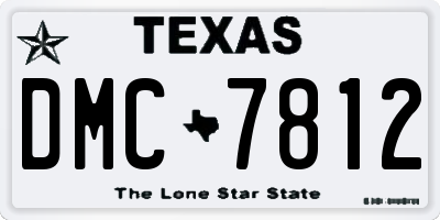 TX license plate DMC7812