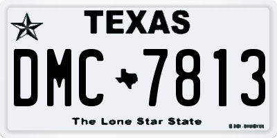 TX license plate DMC7813