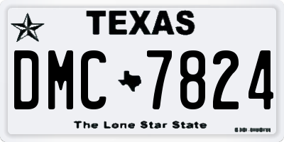 TX license plate DMC7824
