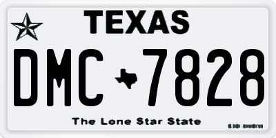 TX license plate DMC7828