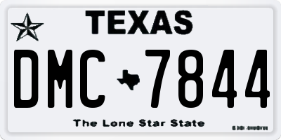TX license plate DMC7844