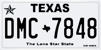 TX license plate DMC7848