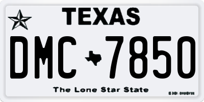 TX license plate DMC7850