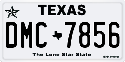 TX license plate DMC7856