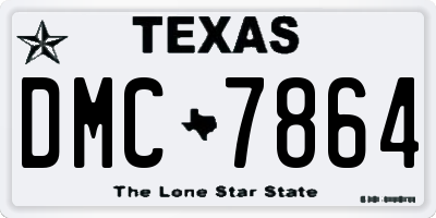 TX license plate DMC7864